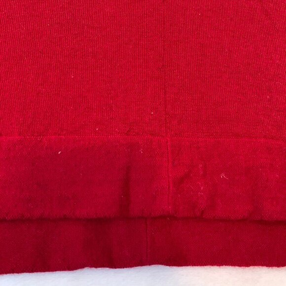 Eileen Fisher red‎ elbow sleeve 100% merino wool pullover v-neck lightweight top - Picture 11 of 11